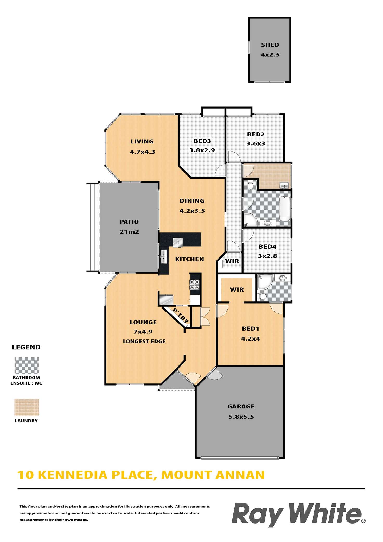 Floorplan of Homely house listing, 10 Kennedia Place, Mount Annan NSW 2567