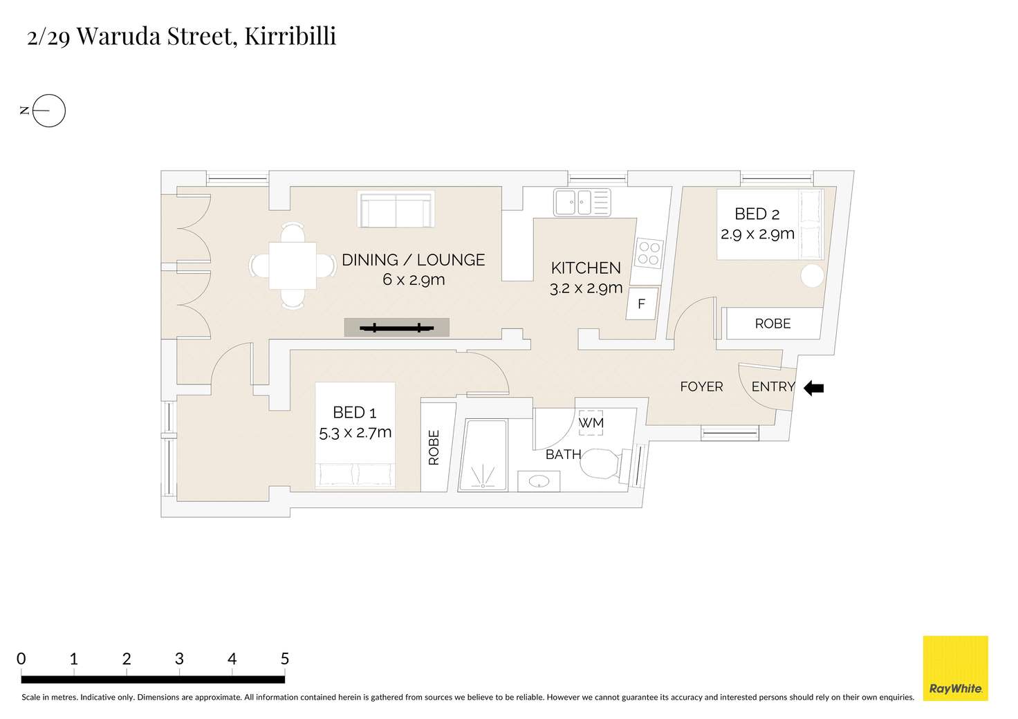 Floorplan of Homely apartment listing, 2/29 Waruda Street, Kirribilli NSW 2061