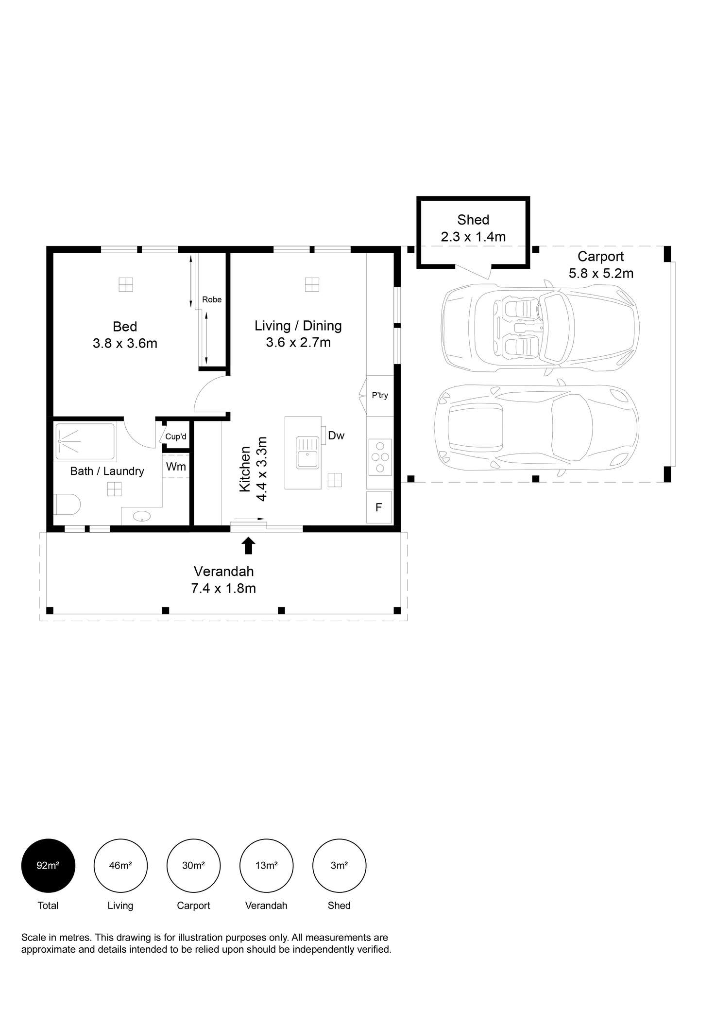 Floorplan of Homely unit listing, 19 Neath Avenue, Dover Gardens SA 5048