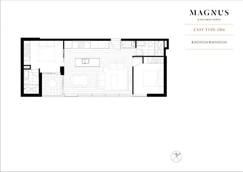 Floorplan of Homely apartment listing, Level 4/66 Lambert Street, Kangaroo Point QLD 4169