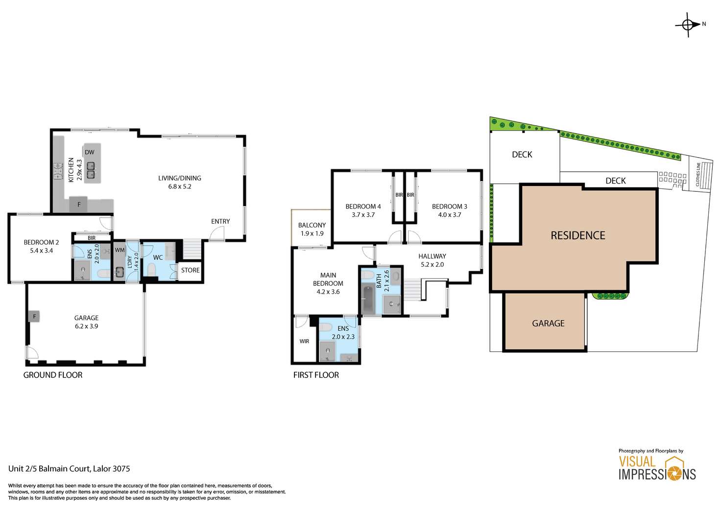 Floorplan of Homely townhouse listing, 2/5 Balmain Court, Lalor VIC 3075