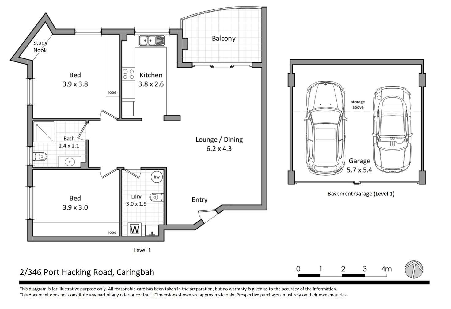 Floorplan of Homely apartment listing, 2/346 Port Hacking Road, Caringbah NSW 2229