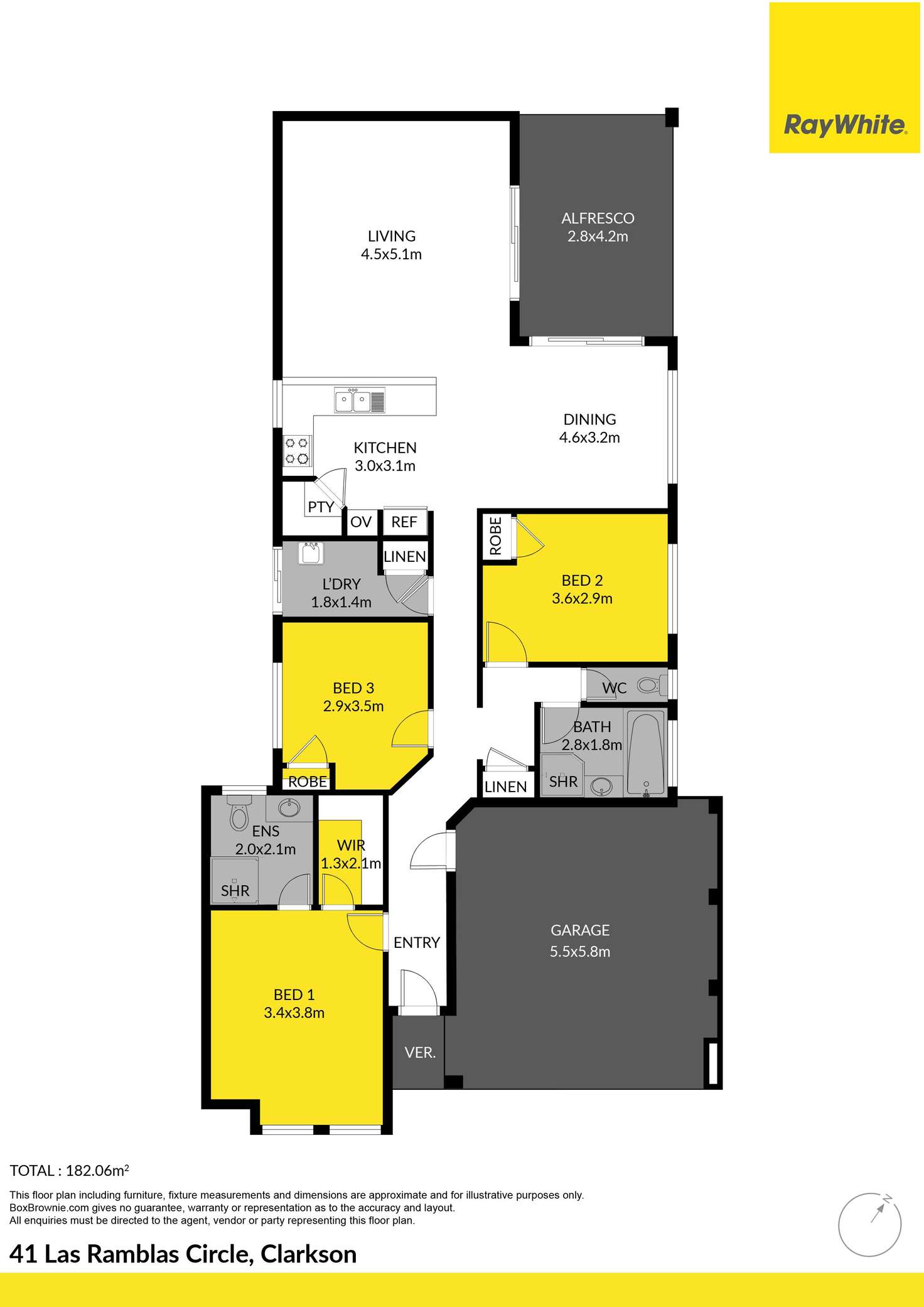 Floorplan of Homely house listing, 41 Las Ramblas Circle, Clarkson WA 6030