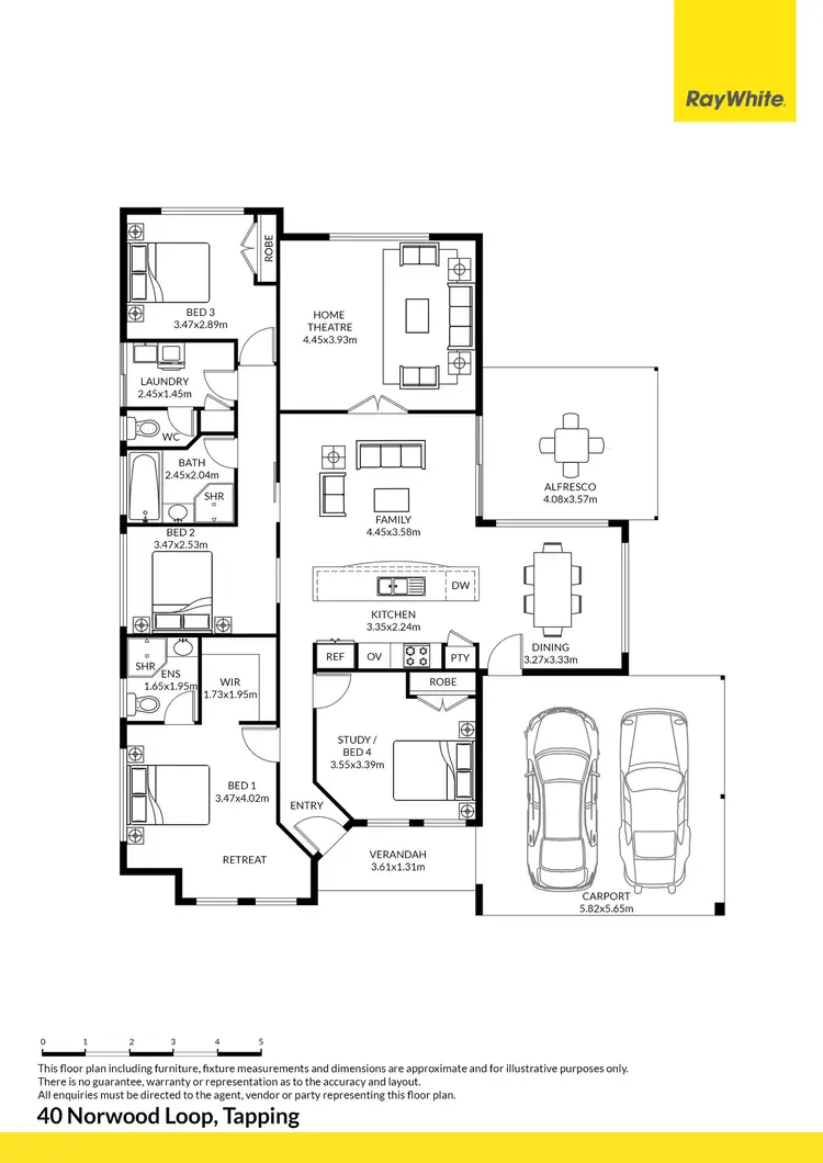 Floorplan of Homely house listing, 40 Norwood Loop, Tapping WA 6065