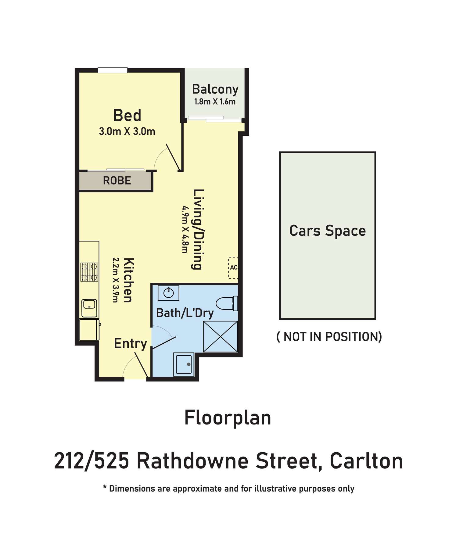 Floorplan of Homely apartment listing, 212/525 Rathdowne Street, Carlton VIC 3053