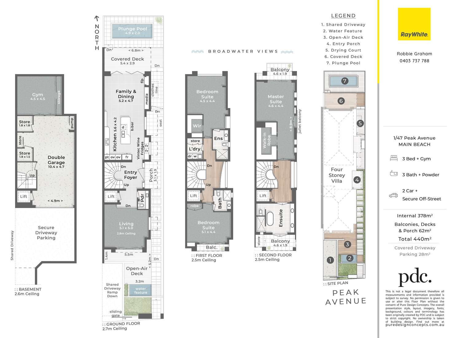 Floorplan of Homely villa listing, 47b Peak Avenue, Main Beach QLD 4217
