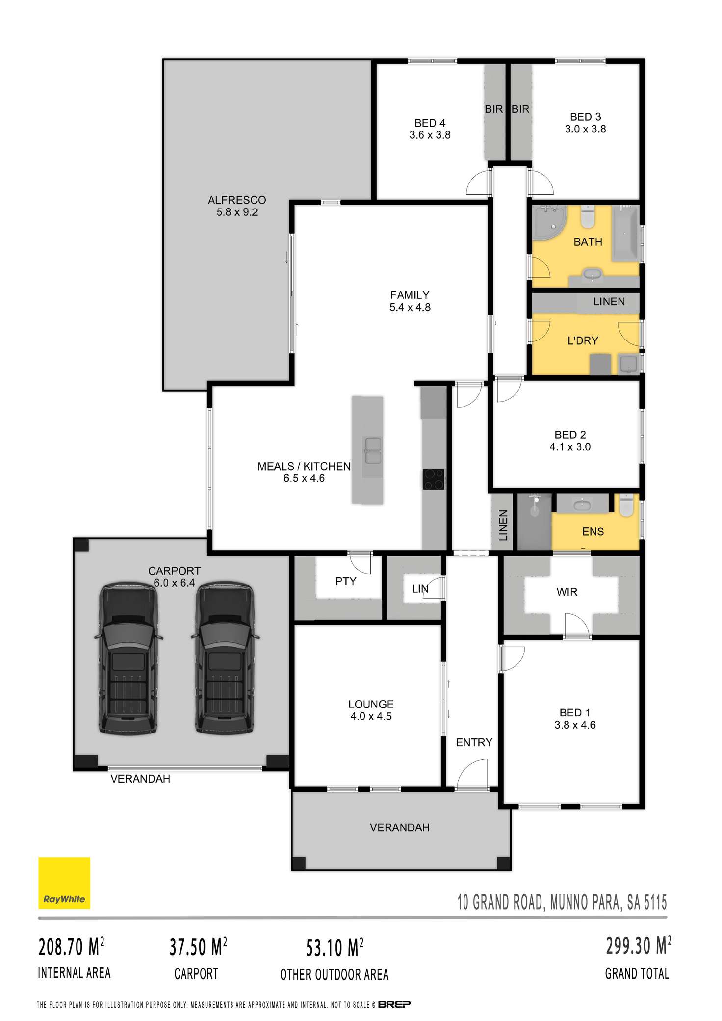 Floorplan of Homely house listing, 10 Grand Road, Munno Para SA 5115
