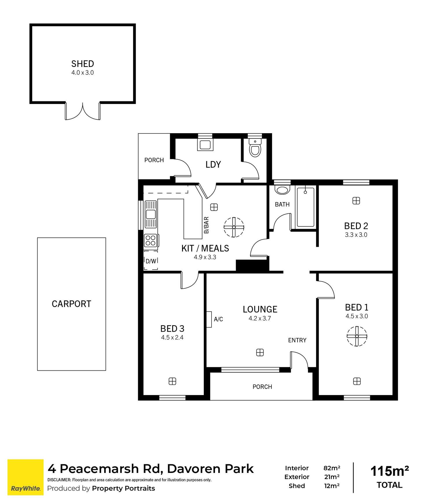 Floorplan of Homely other listing, 4 Peacemarsh Road, Davoren Park SA 5113