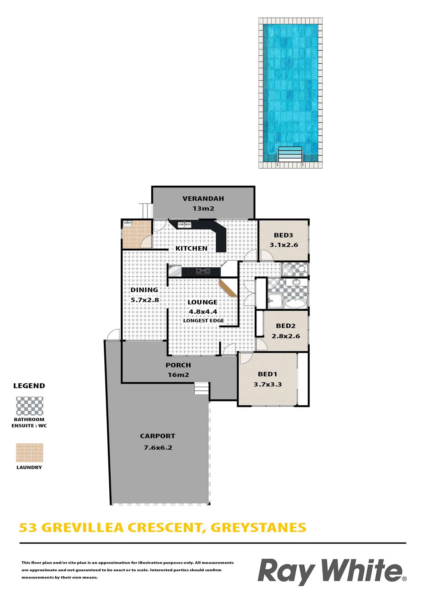 Floorplan of Homely house listing, 53 Grevillea Crescent, Greystanes NSW 2145