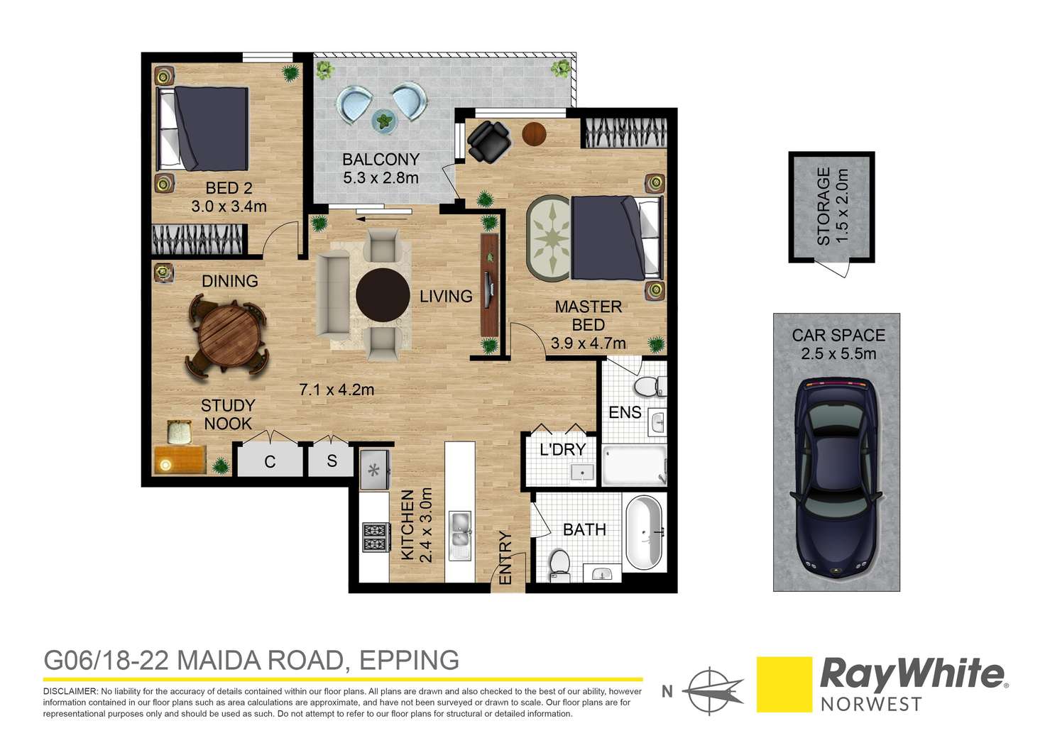 Floorplan of Homely apartment listing, G6/18-22 Maida Road, Epping NSW 2121