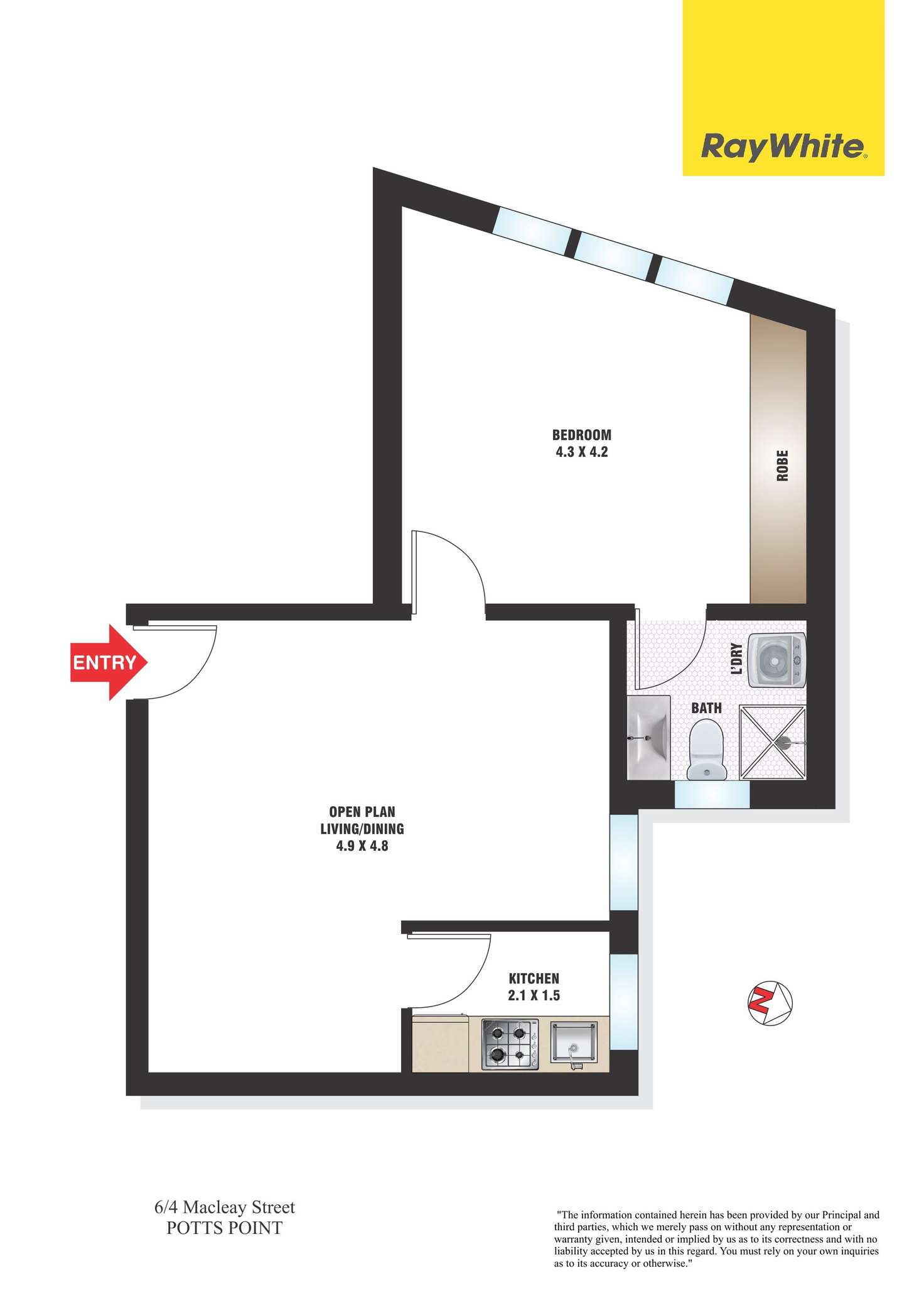Floorplan of Homely apartment listing, 6/4 Macleay Street, Potts Point NSW 2011