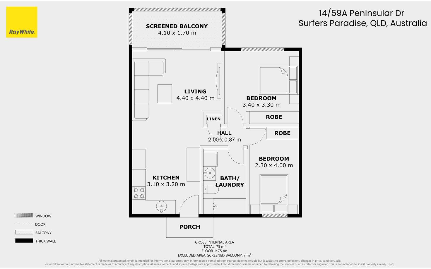 Floorplan of Homely apartment listing, 14/59A Peninsular Drive, Surfers Paradise QLD 4217