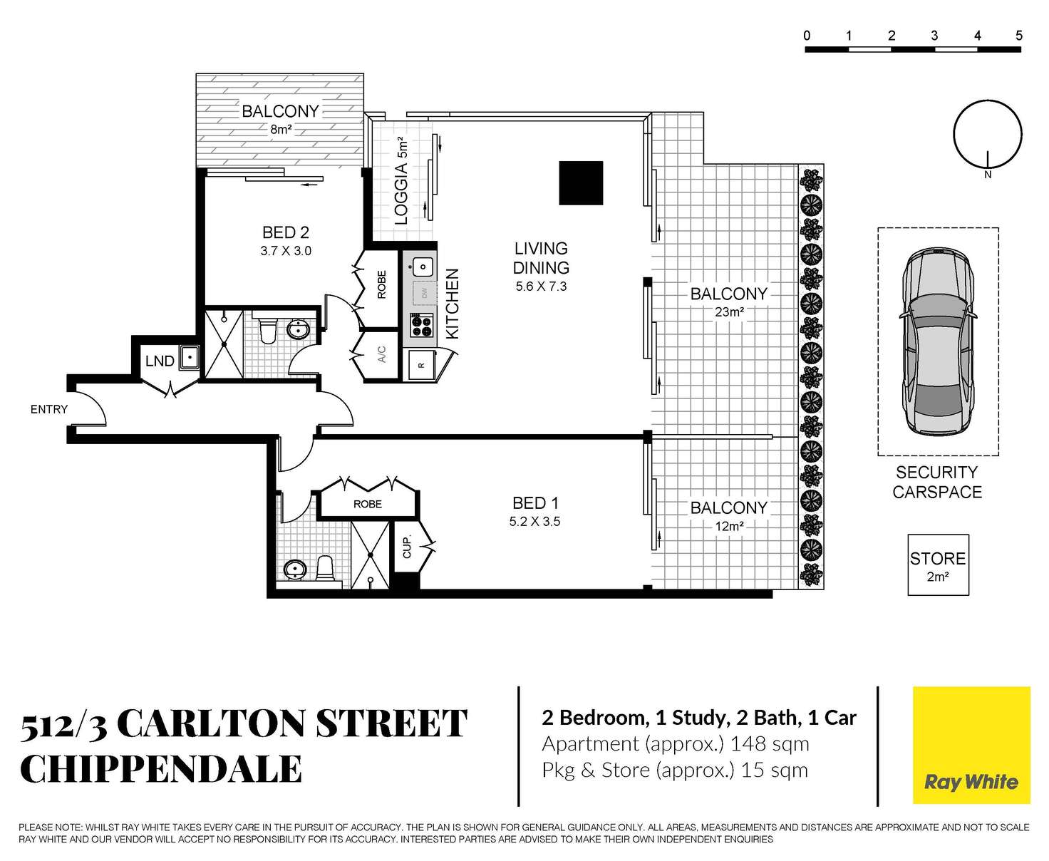 Floorplan of Homely apartment listing, 512/3 Carlton Street, Chippendale NSW 2008
