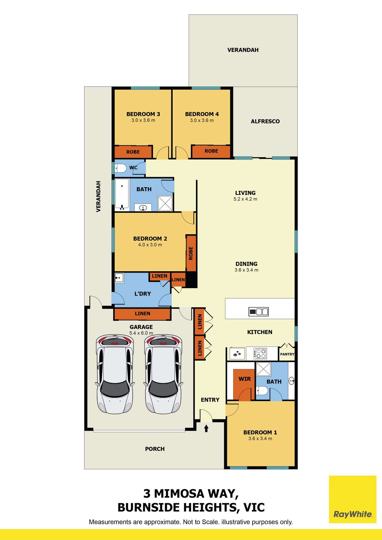 Floorplan of Homely house listing, 3 Mimosa Way, Burnside Heights VIC 3023