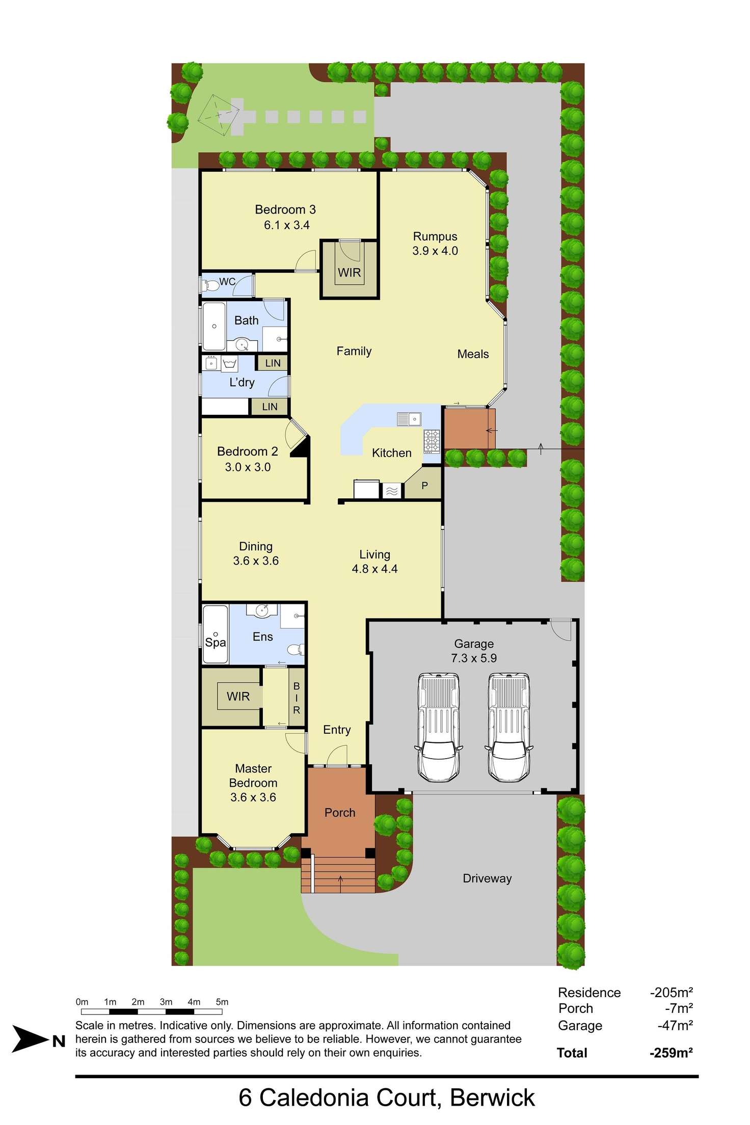Floorplan of Homely house listing, 6 Caledonia Court, Berwick VIC 3806