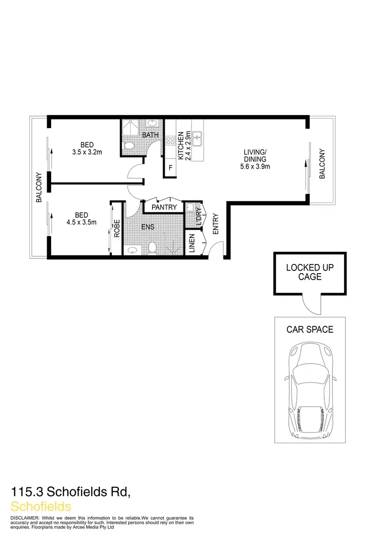 Floorplan of Homely apartment listing, 115/3A Schofields Farm Road (Tallawong), Schofields NSW 2762
