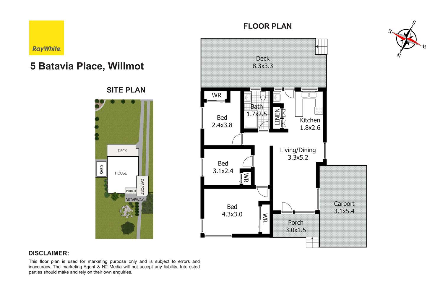 Floorplan of Homely house listing, 5 Batavia Place, Willmot NSW 2770