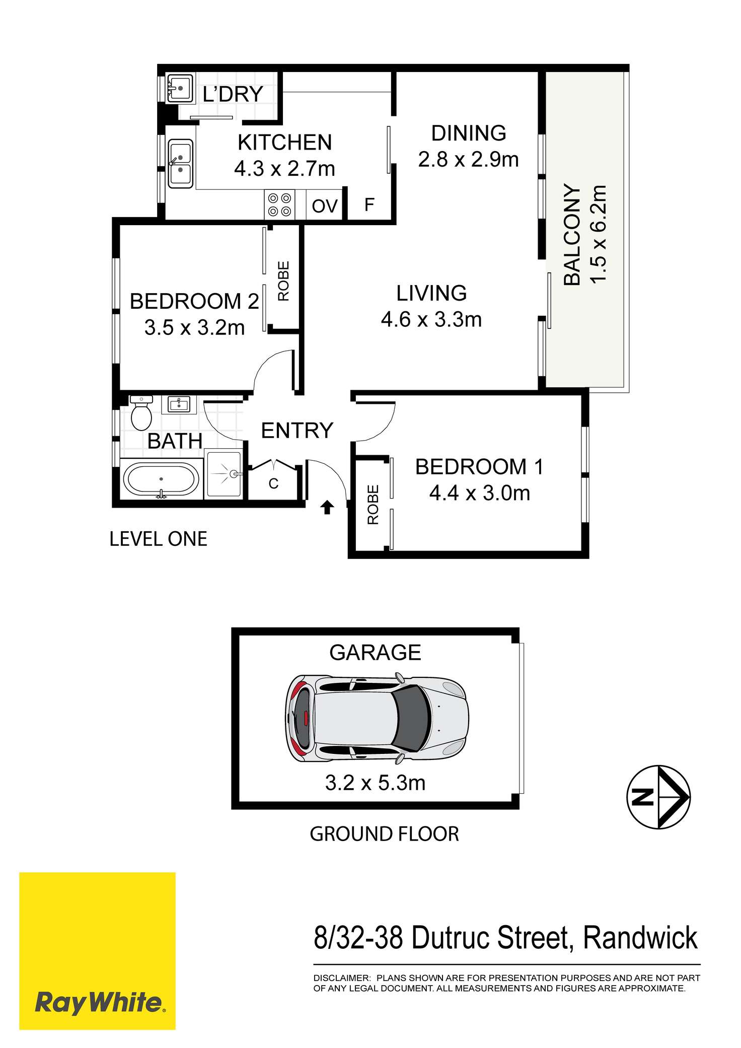 Floorplan of Homely apartment listing, 8/32-38 Dutruc Street, Randwick NSW 2031