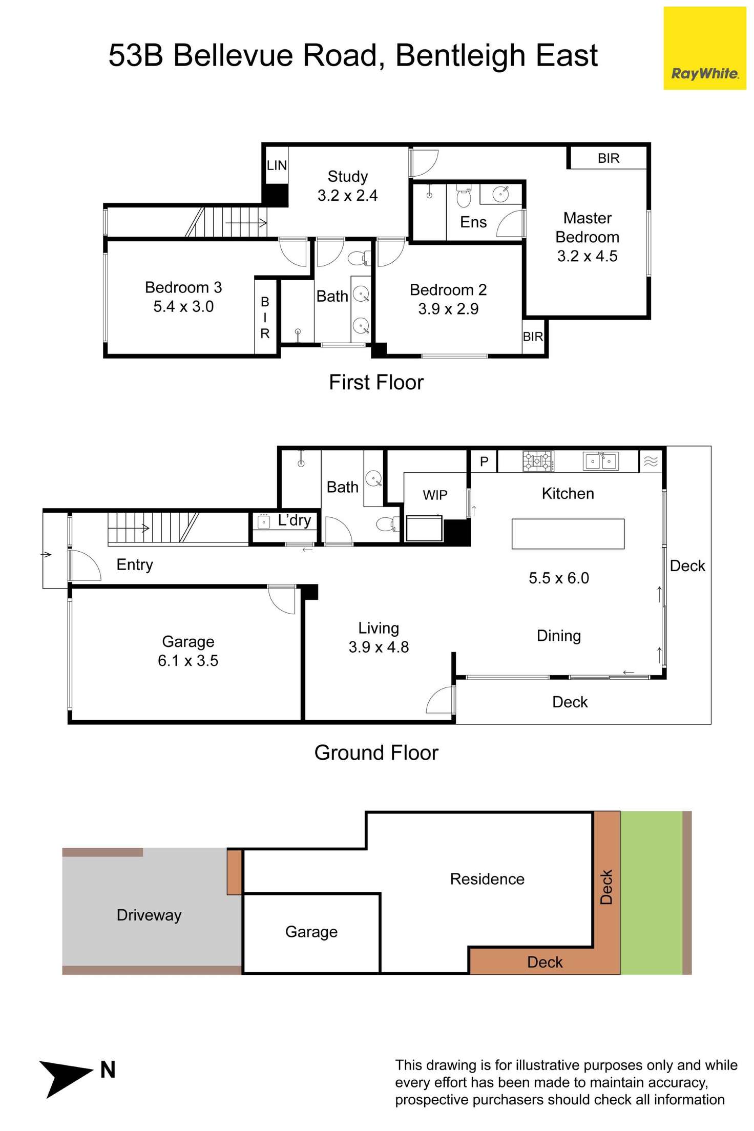 Floorplan of Homely townhouse listing, 53B Bellevue Road, Bentleigh East VIC 3165