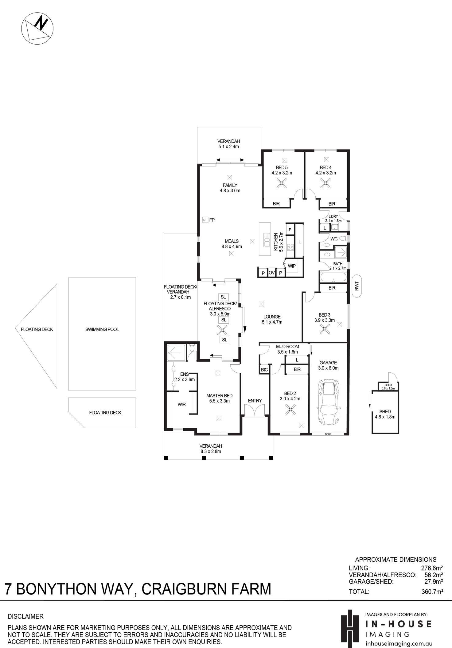 Floorplan of Homely house listing, 7 Bonython Way, Craigburn Farm SA 5051