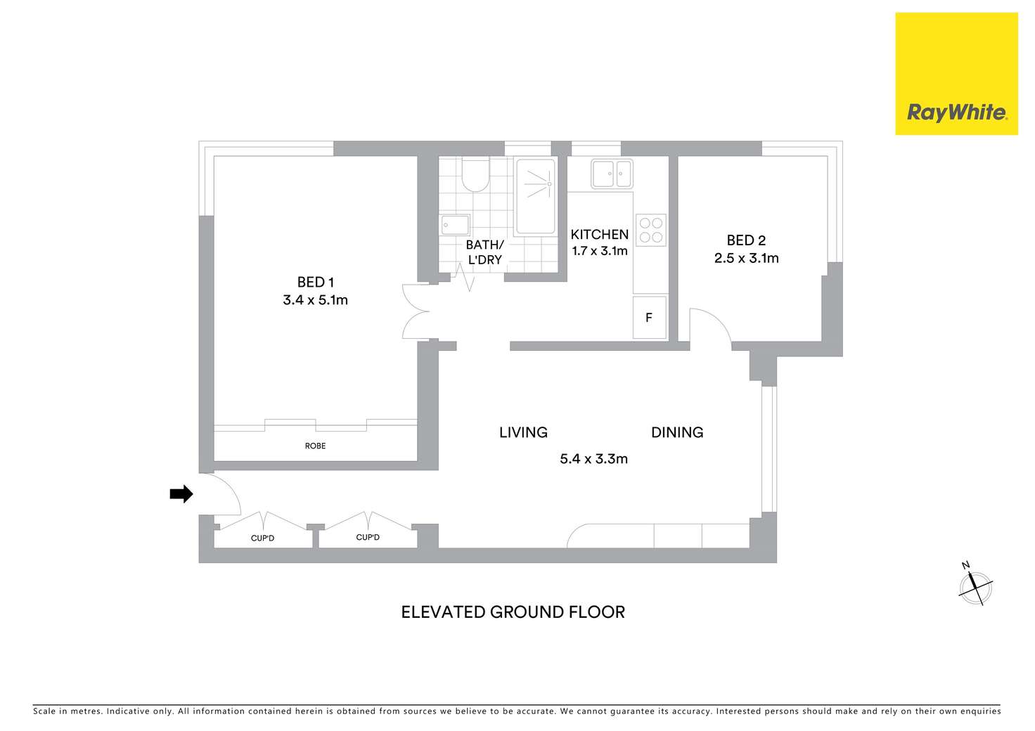Floorplan of Homely apartment listing, 5/96-98 Elizabeth Bay Road, Elizabeth Bay NSW 2011