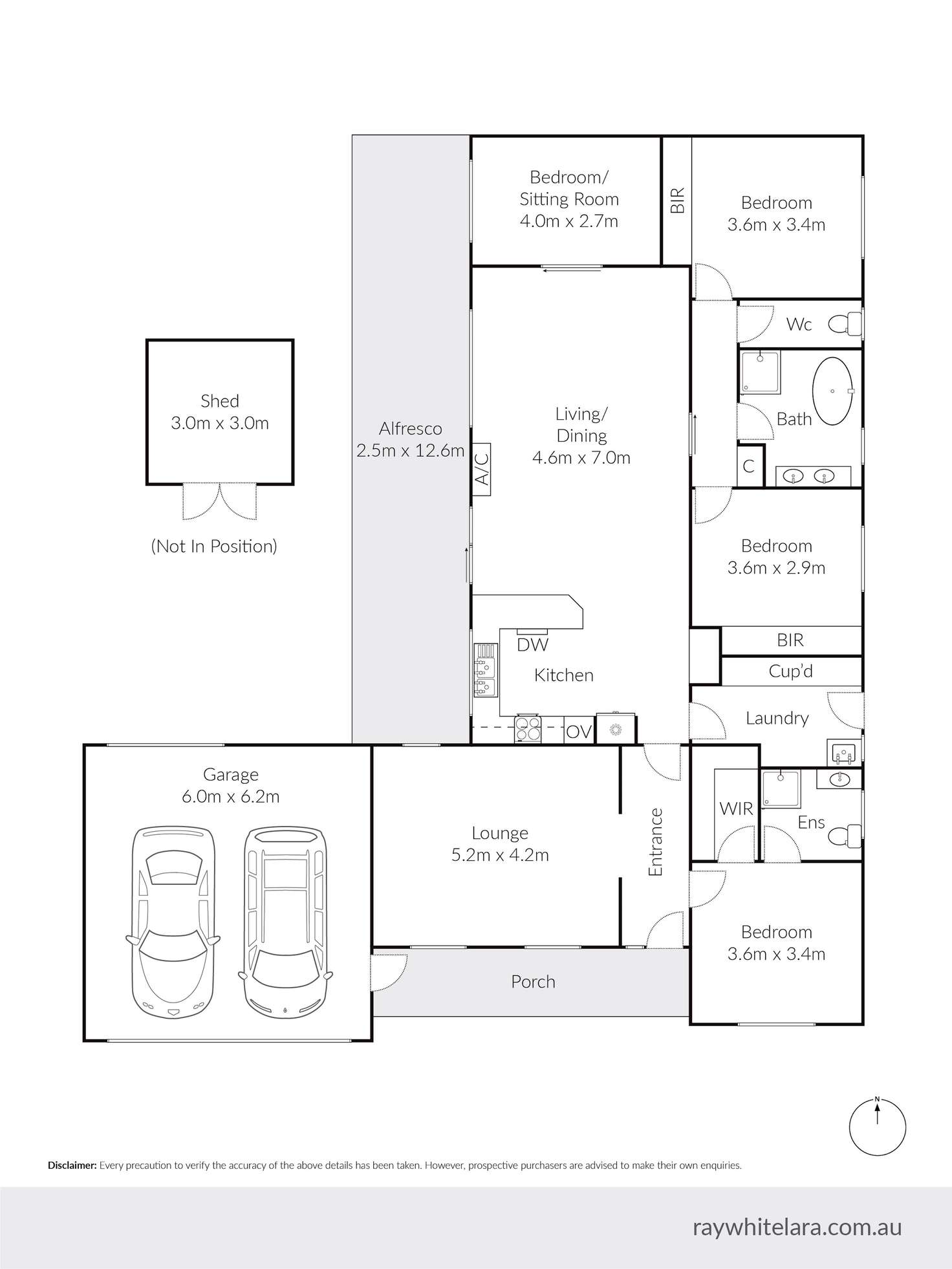 Floorplan of Homely house listing, 3 Betty Court, Lara VIC 3212