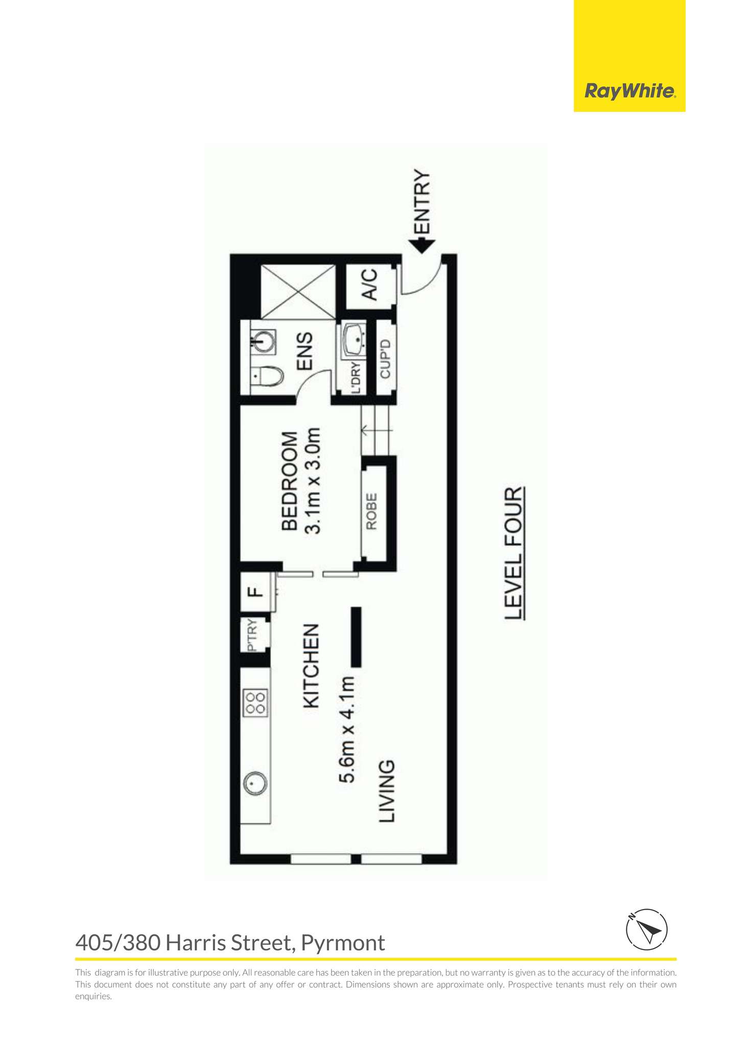 Floorplan of Homely apartment listing, 405/380 Harris Street, Pyrmont NSW 2009