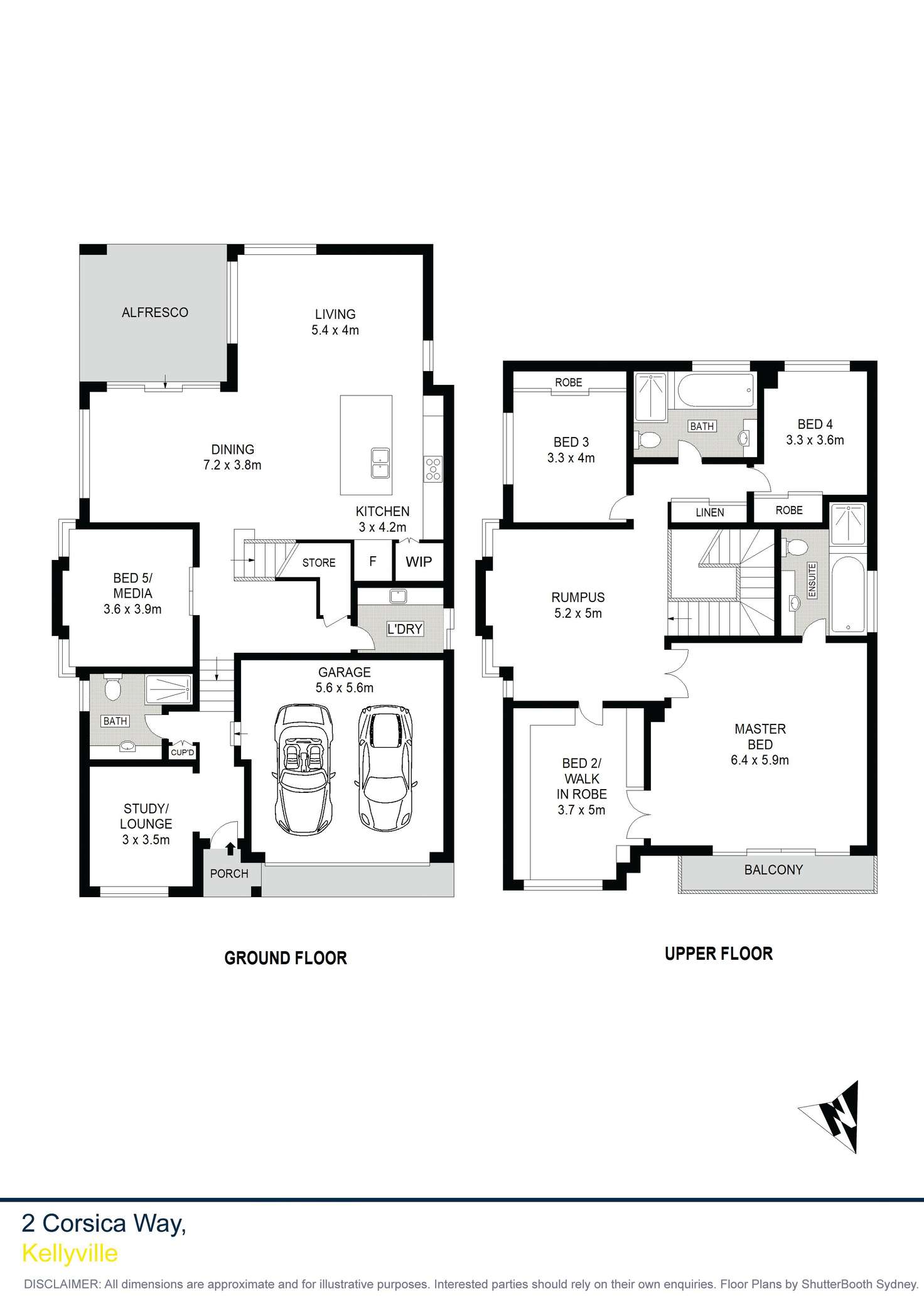 Floorplan of Homely house listing, 2 Corsica Way, Kellyville NSW 2155
