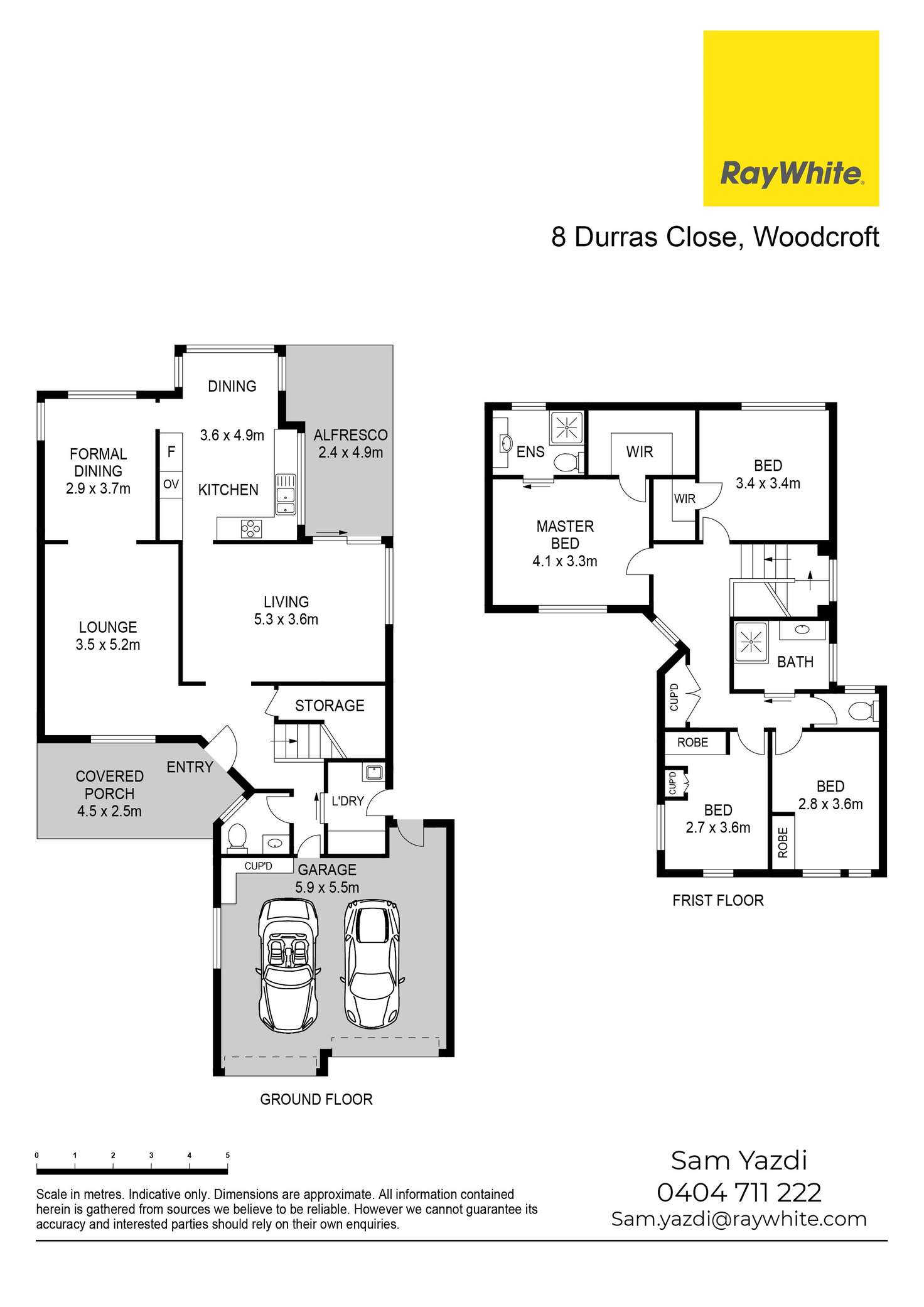 Floorplan of Homely house listing, 8 Durras Close, Woodcroft NSW 2767