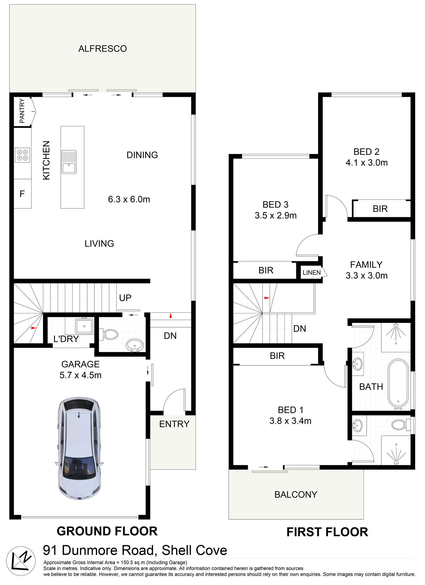 Floorplan of Homely house listing, 91 Dunmore Road, Shell Cove NSW 2529