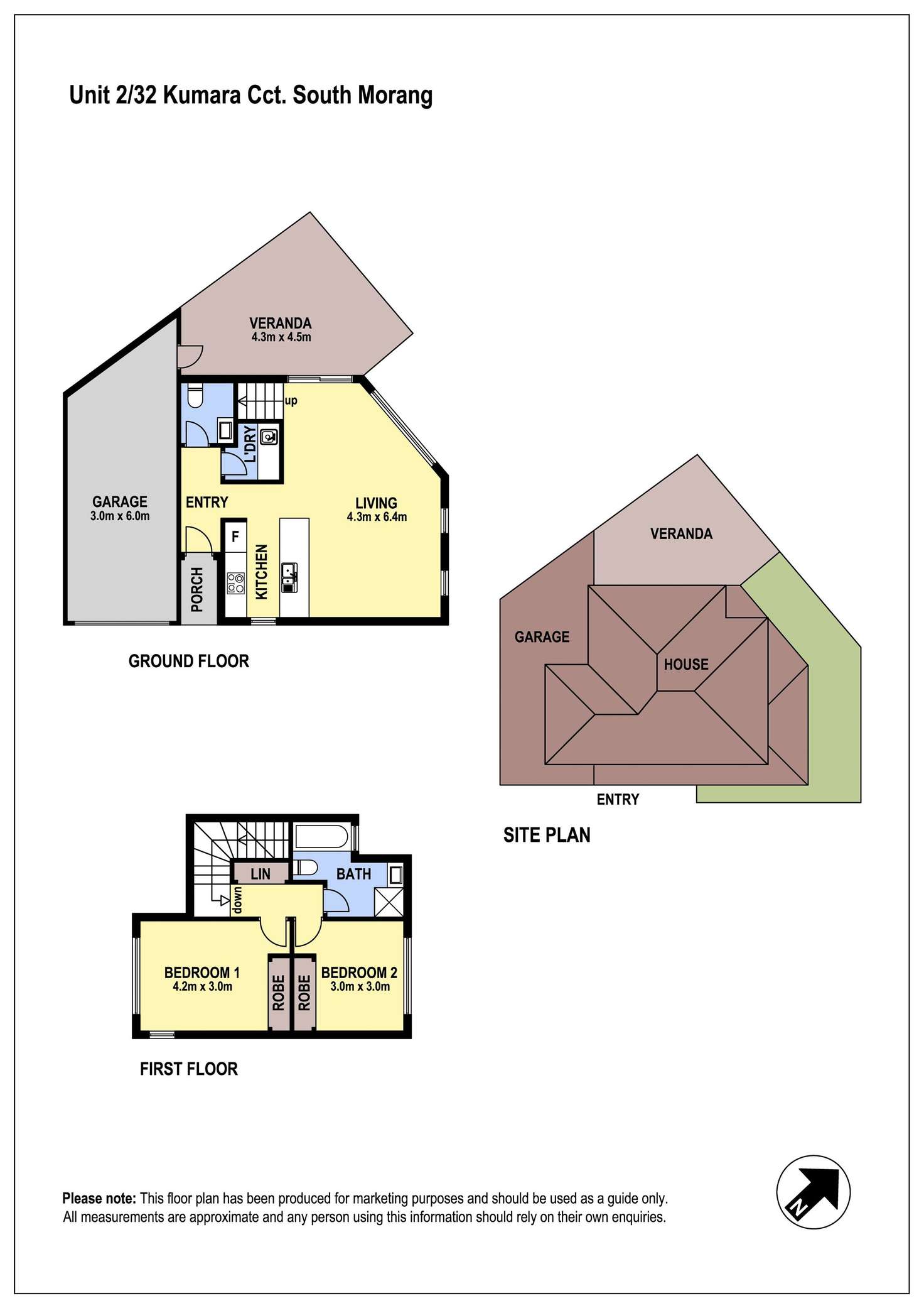 Floorplan of Homely townhouse listing, 2/32 Kumara Circuit, South Morang VIC 3752
