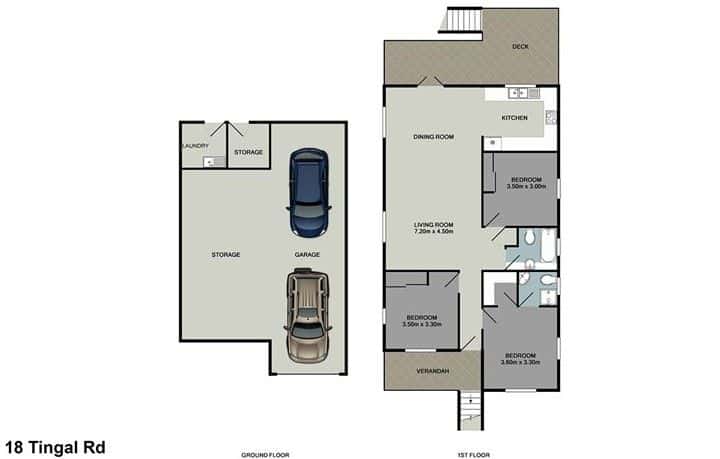 Floorplan of Homely house listing, 18 Tingal Road, Wynnum QLD 4178