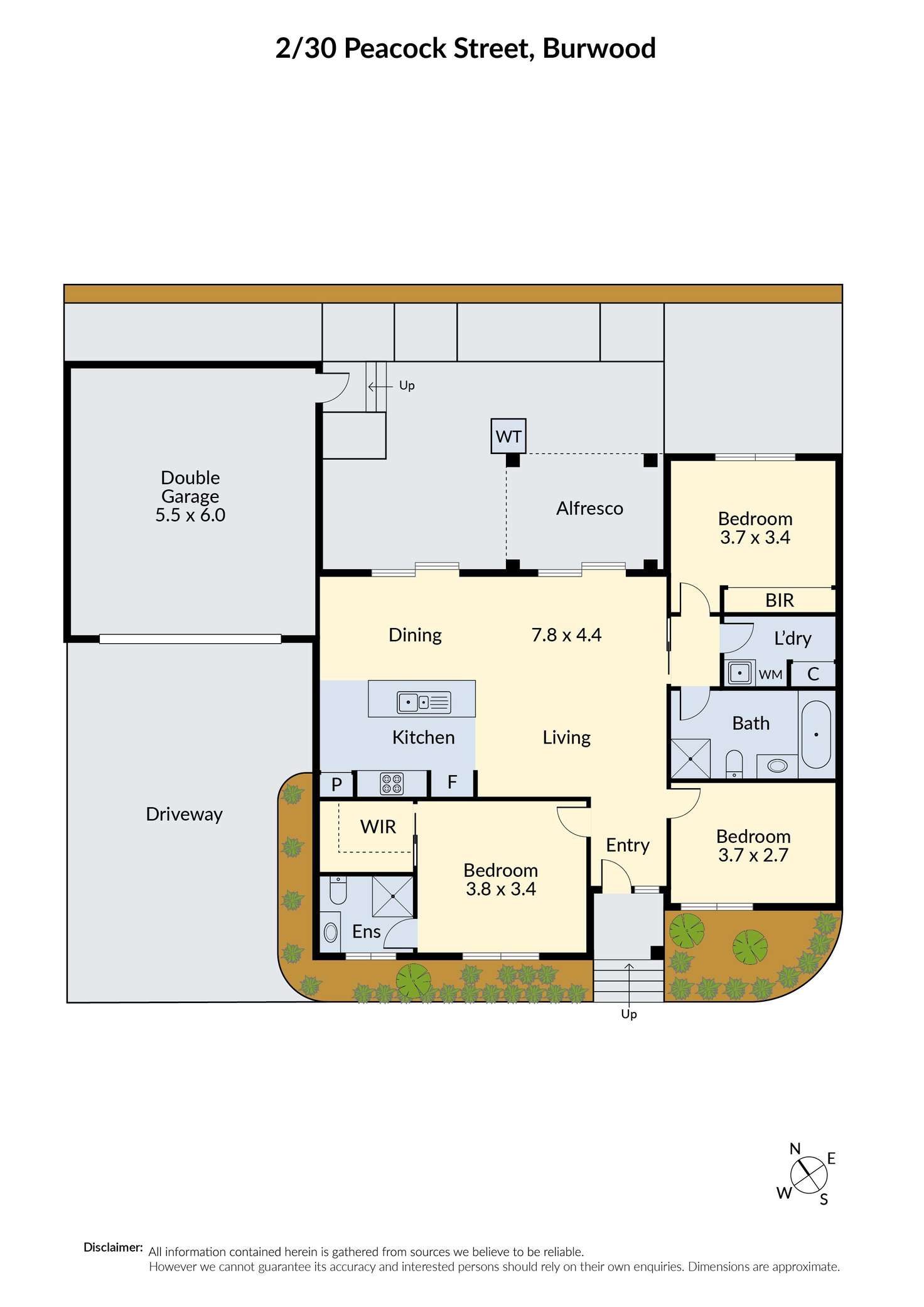 Floorplan of Homely unit listing, 2/30 Peacock Street, Burwood VIC 3125