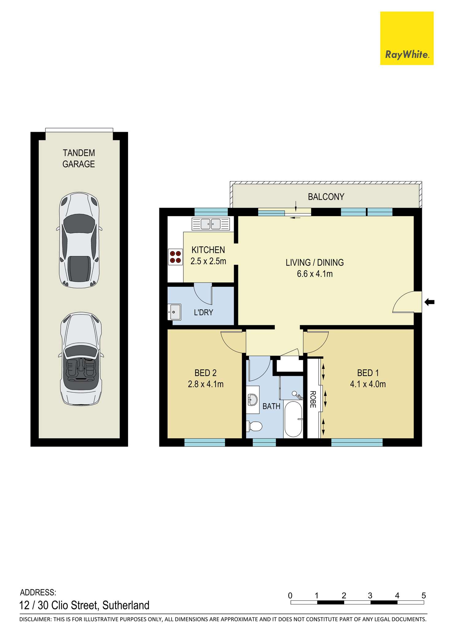Floorplan of Homely unit listing, 12/30 Clio Street, Sutherland NSW 2232