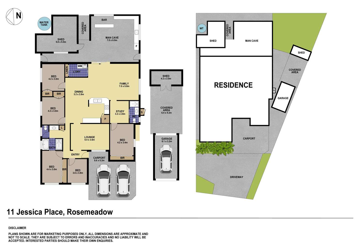 Floorplan of Homely house listing, 11 Jessica Place, Rosemeadow NSW 2560