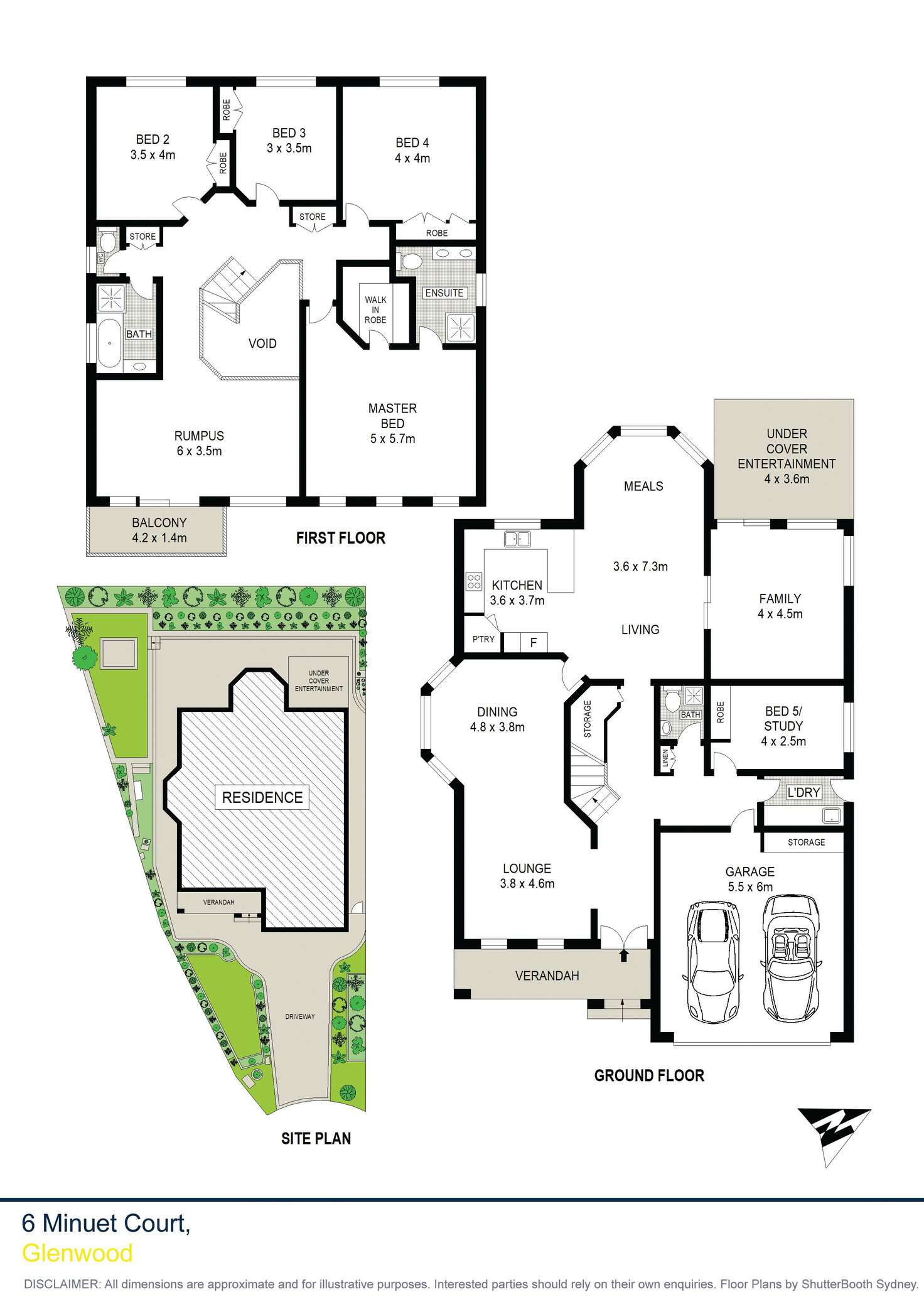 Floorplan of Homely house listing, 6 Minuet Court, Glenwood NSW 2768