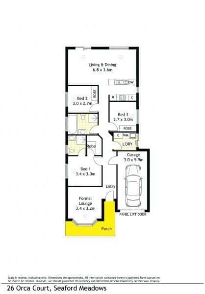 Floorplan of Homely house listing, 26 Orca Court, Seaford Meadows SA 5169