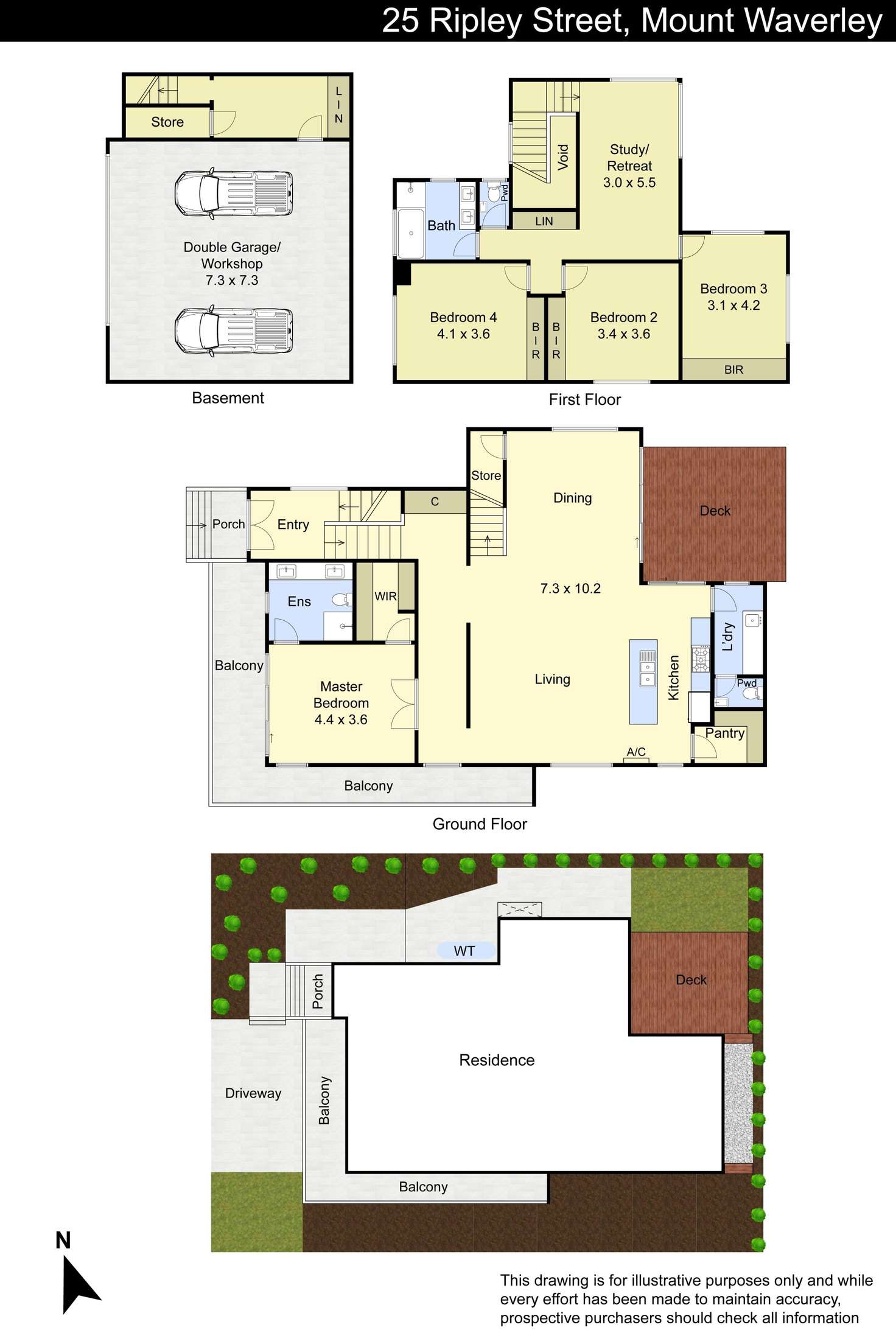 Floorplan of Homely house listing, 25 Ripley Street, Mount Waverley VIC 3149