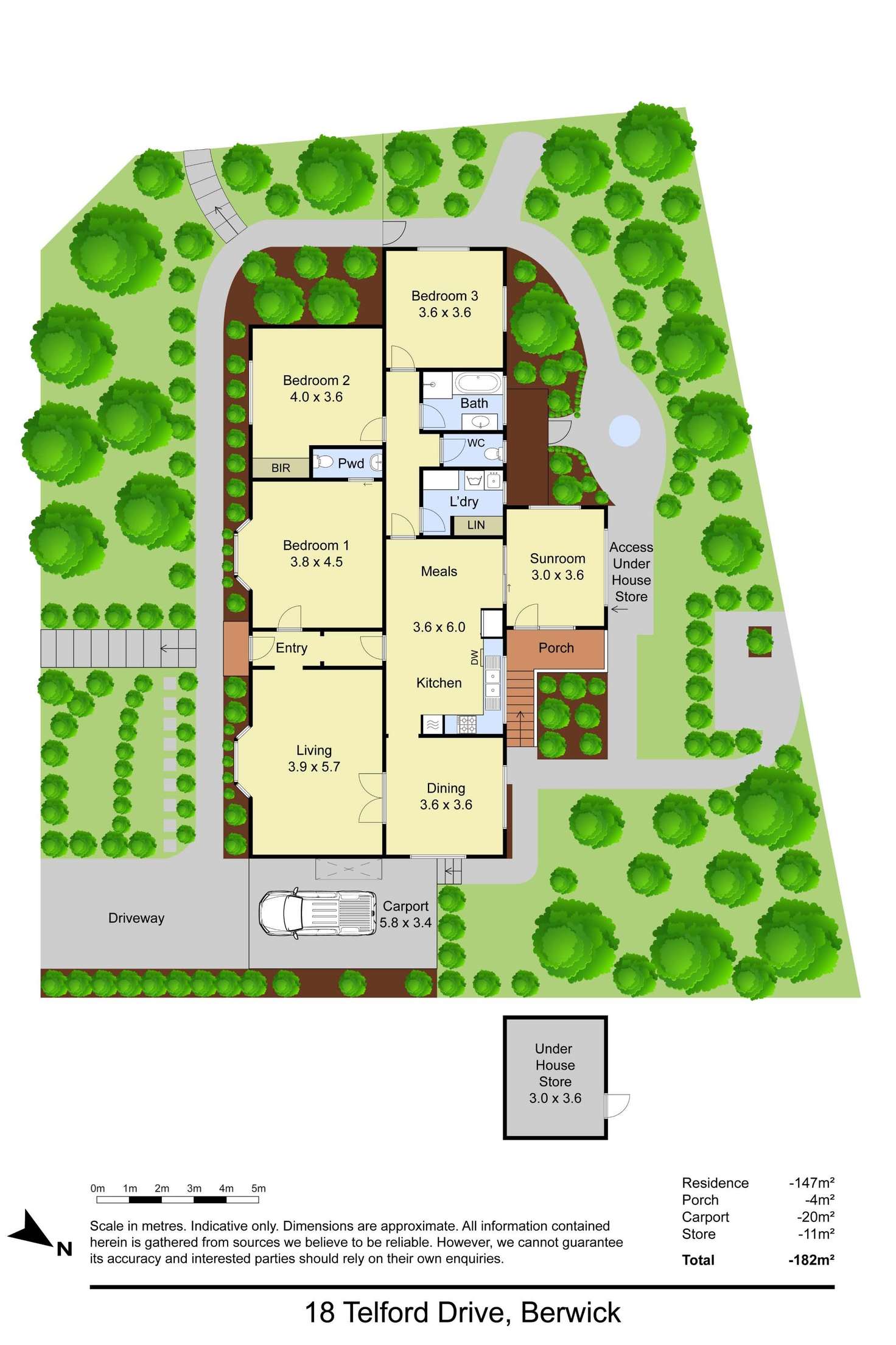 Floorplan of Homely house listing, 18 Telford Drive, Berwick VIC 3806