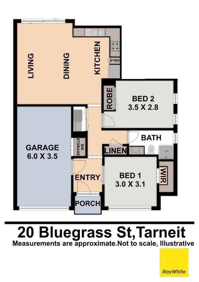 Floorplan of Homely townhouse listing, 20 Bluegrass Street, Tarneit VIC 3029