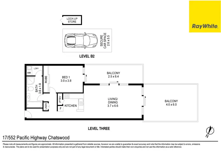 Floorplan of Homely unit listing, 17/552 Pacific Highway, Chatswood NSW 2067