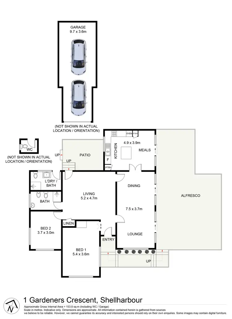 Floorplan of Homely house listing, 1 Gardeners Crescent, Shellharbour NSW 2529