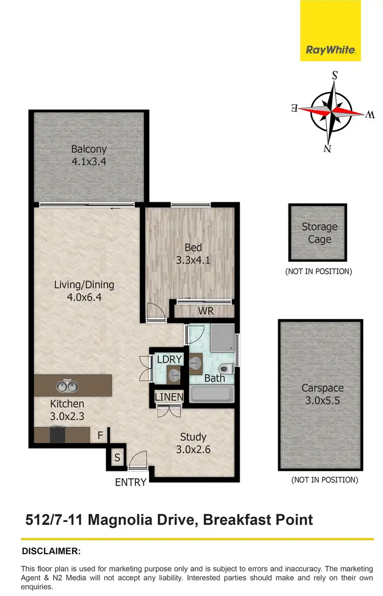 Floorplan of Homely apartment listing, 512/7-11 Magnolia Drive, Breakfast Point NSW 2137