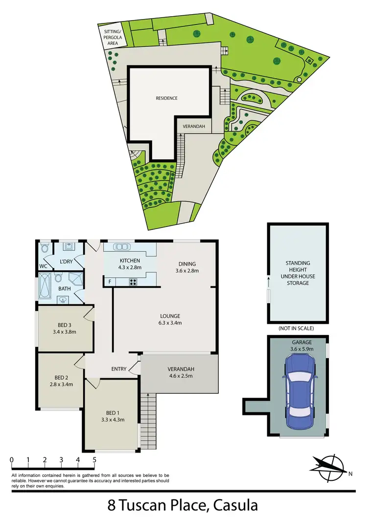Floorplan of Homely house listing, 8 Tuscan Place, Casula NSW 2170