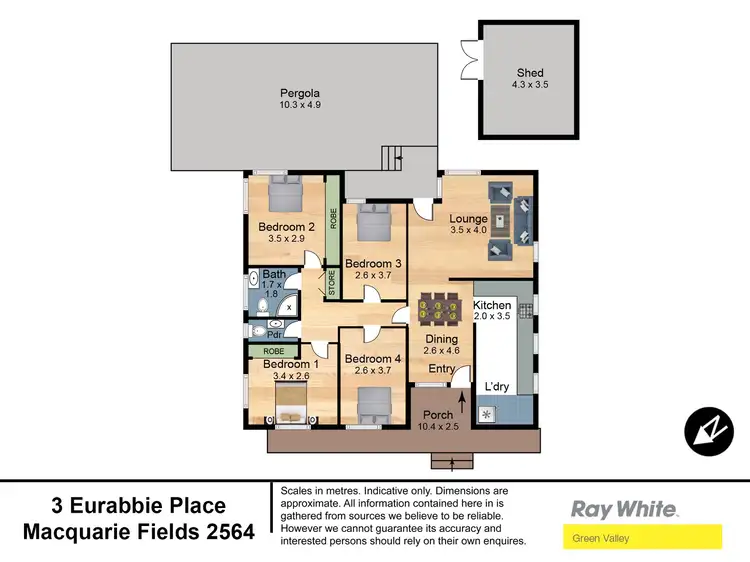 Floorplan of Homely house listing, 3 Eurabbie Place, Macquarie Fields NSW 2564