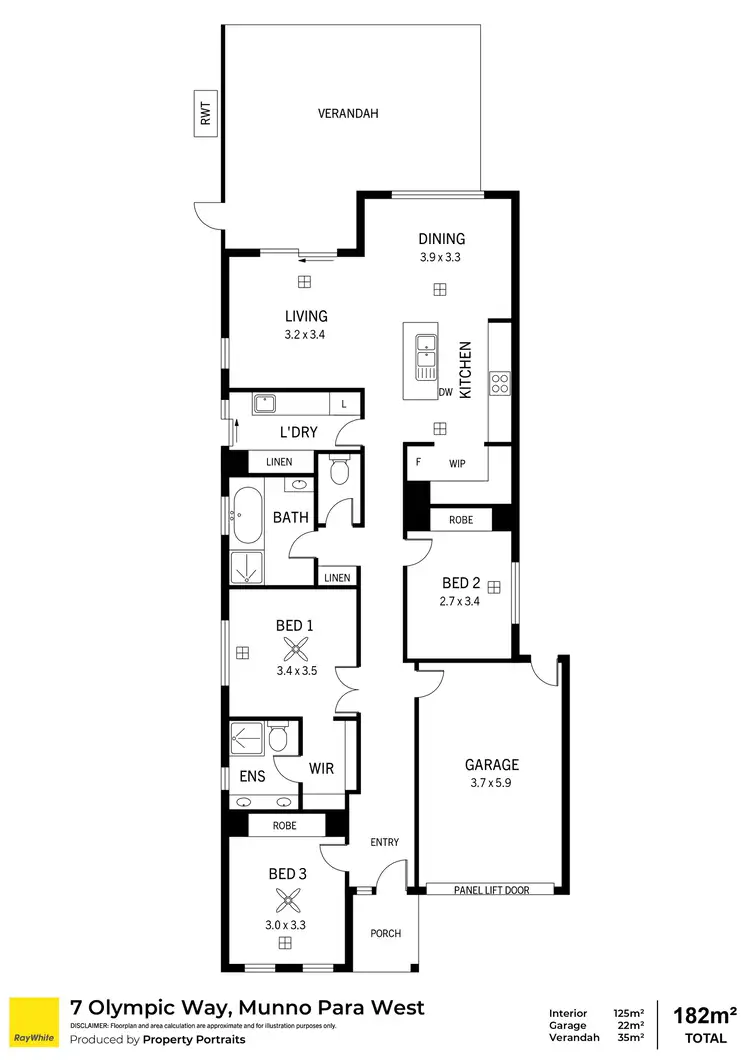 Floorplan of Homely house listing, 7 Olympic Way, Munno Para West SA 5115