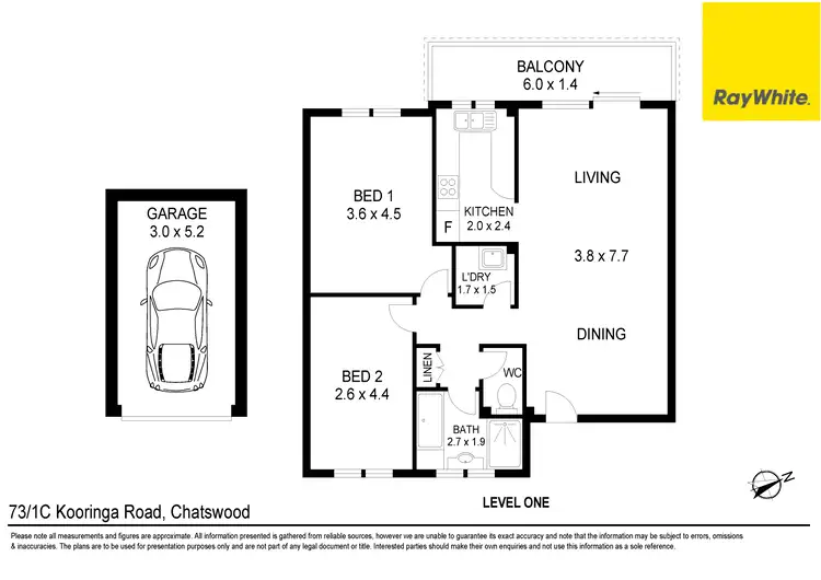 Floorplan of Homely unit listing, 73/1C Kooringa Road, Chatswood NSW 2067