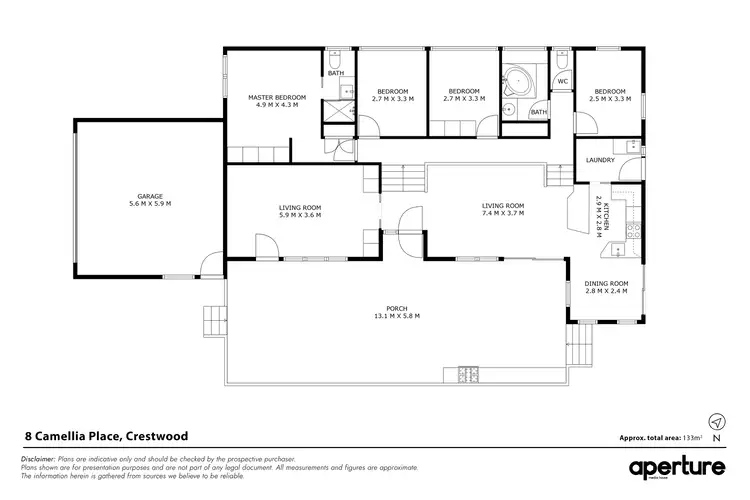 Floorplan of Homely house listing, 8 Camellia Place, Crestwood NSW 2620