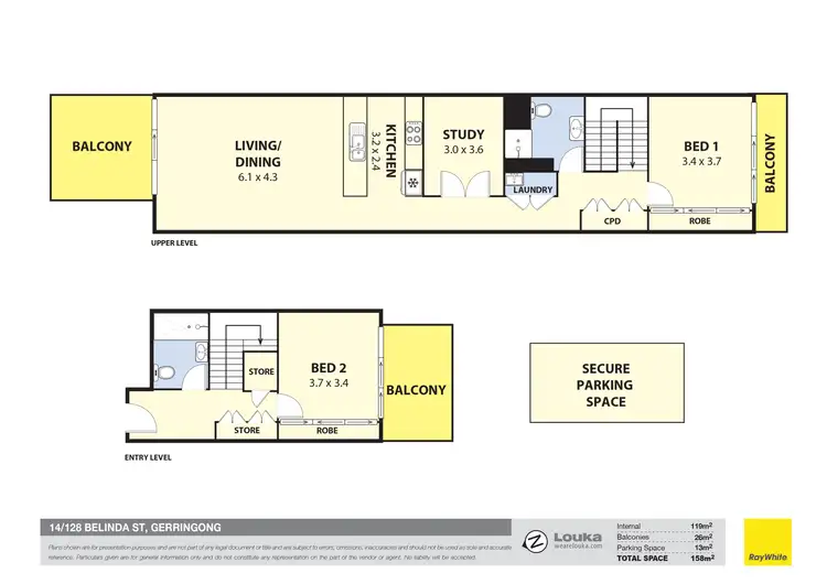 Floorplan of Homely apartment listing, 14/128 Belinda Street, Gerringong NSW 2534