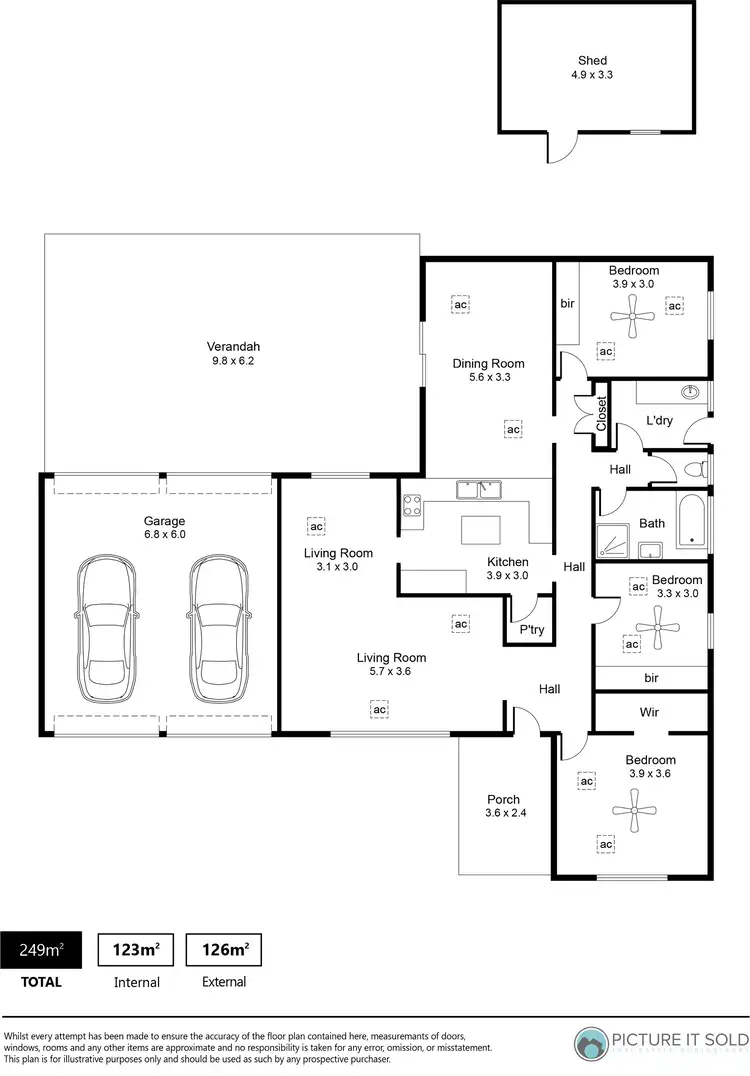 Floorplan of Homely house listing, 26 Megunya Crescent, Craigmore SA 5114